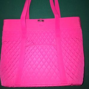 Authentic Vera Bradley Quilted Magenta Tote